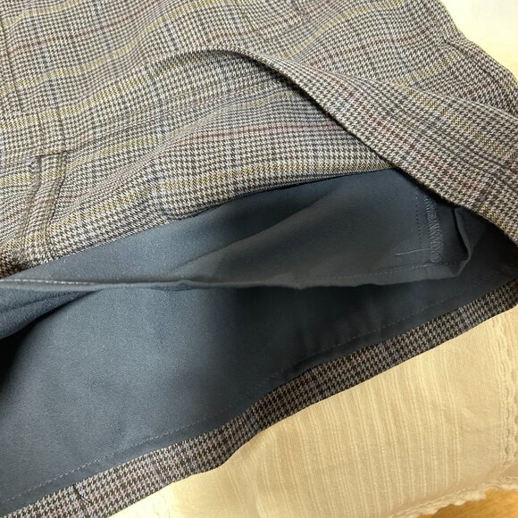 NWOT Frank and Oak Overall Dress with Pockets Blue Houndstooth - Picture 7 of 11